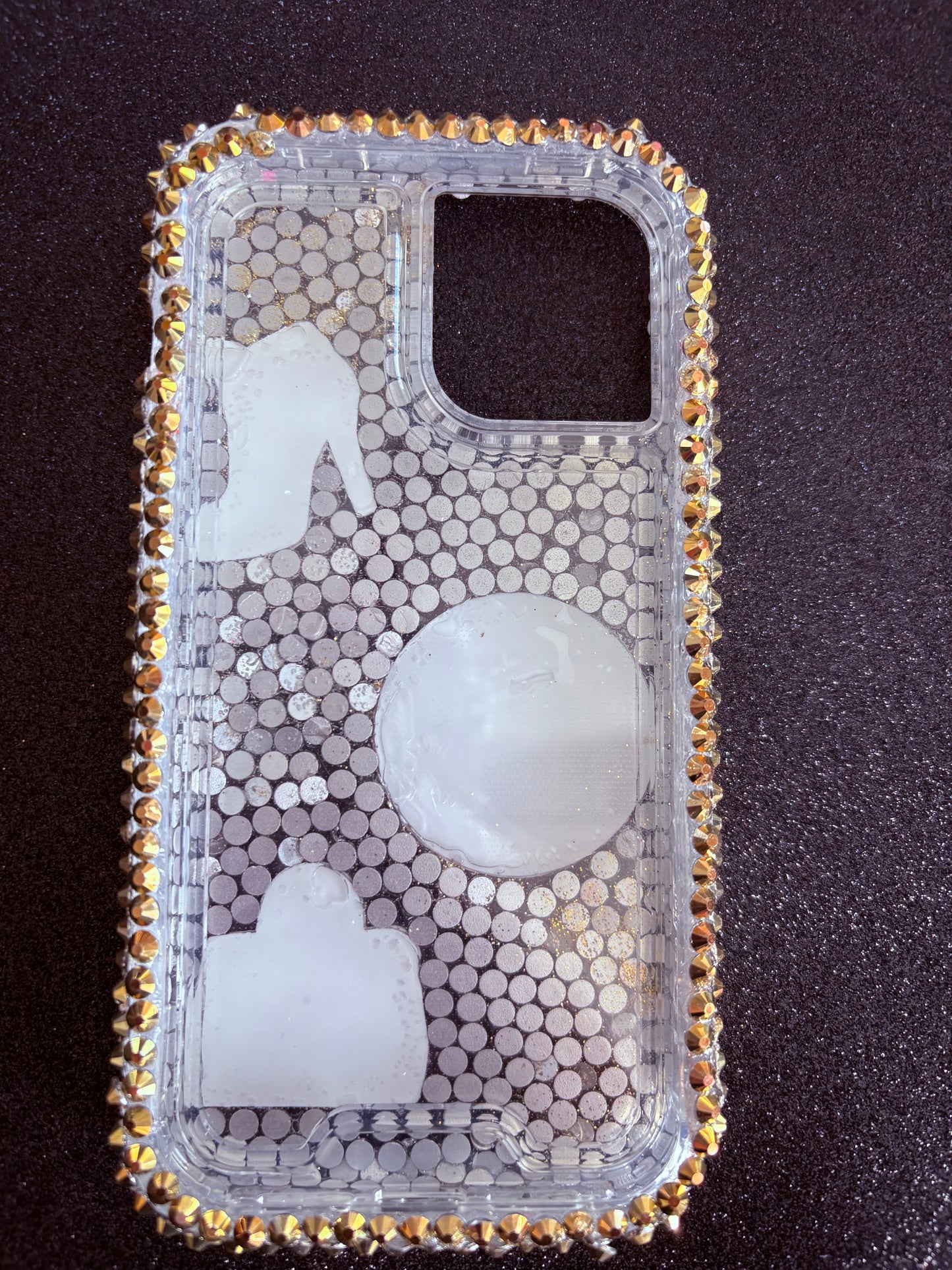 Bronze rhinestone Phone Case