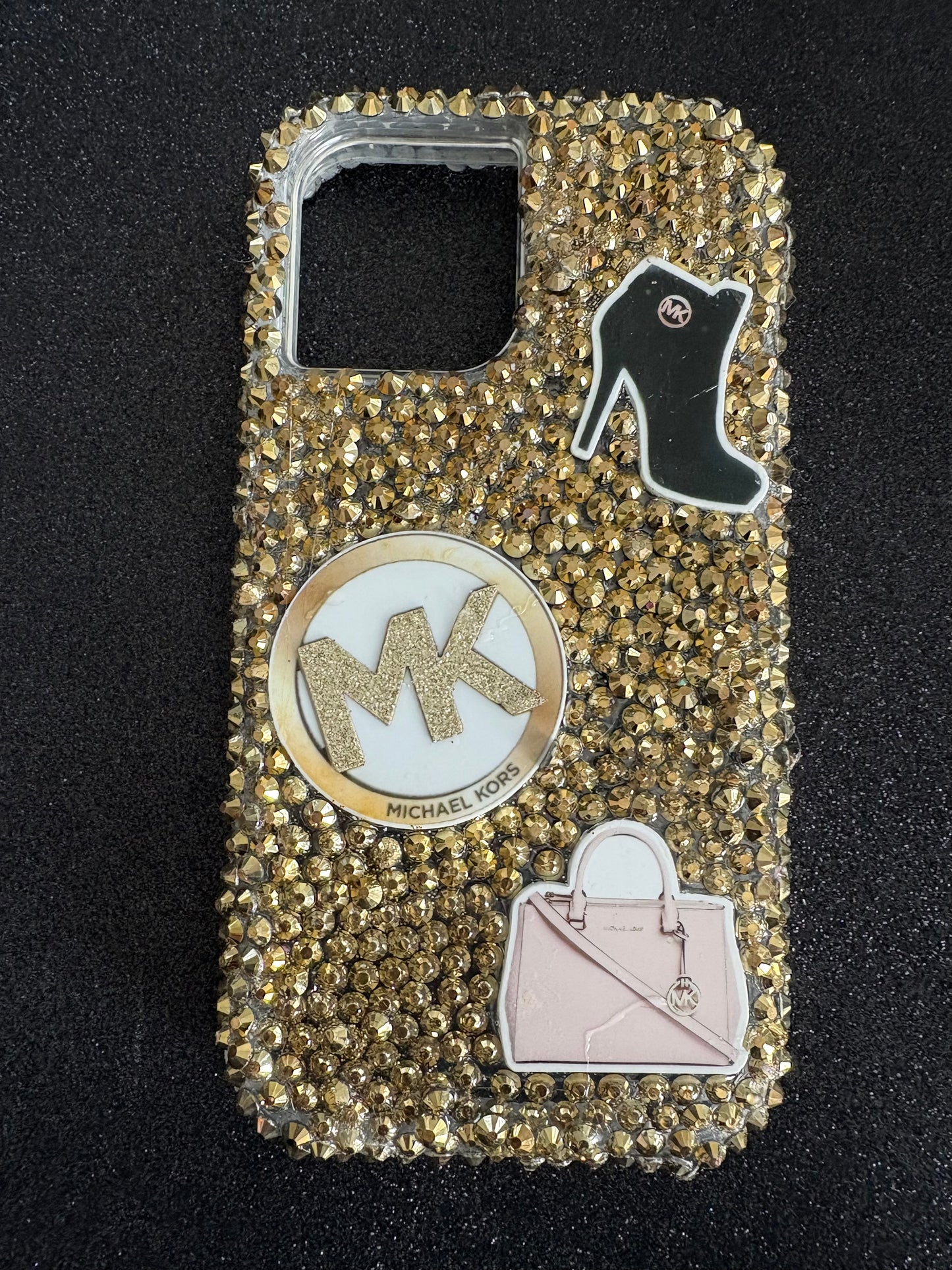 Bronze rhinestone Phone Case